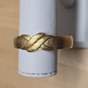 {Monet} Women’s Gold Color Cuff Style Bracelet Classic 1970s Gold Hinged Clamper